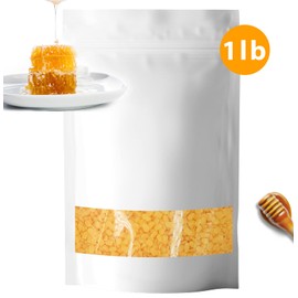 1lb/450g Natural Yellow Beeswax Granules, No Bleaching, Suitable for DIY Handmade Soap Candles, 65°C Melting Point