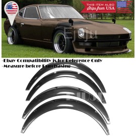 SDeelCase 1.75" F 2.75" R ABS Carbon Effect Flexible 4 Pieces Wide Fender Flares For Dodge