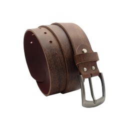 NK Belt GmbH #HBS-05 Handmade Men's Leather Belt Made in Germany Brown Buffalo Leather Suit Jeans Belt 38 mm, brown