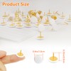 400 PCS White Drawing Pins Kit Round Head Thumbtacks Metal