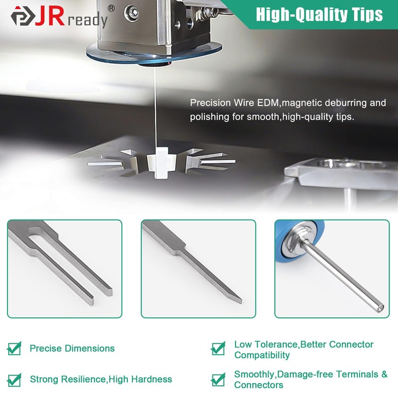 JRready Upgraded Terminal Removal Tool Kit 10PCS Pin Extractor Tools