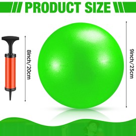 Sonwyoung 2 Pcs Connection Ball with Pump 9 Inch Pilates Baseball Softball Batting Trainer Improve Arm Action Hitting & Pitching Efficiency Connection Ball for Baseball(Green)