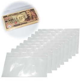 Noalife Zipper Plastic Bags for Bills Horizontal Bill Collecting Bags with Zipper Closure Bills Bill Case Transparent Small Divider Bag Zipper Bag Horizontal (Set of 20)