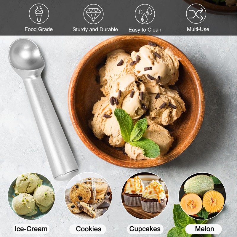 2 Pcs Ice Cream Scoop 7 Inch, Non-Stick