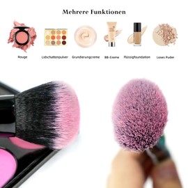 Make Up Brush Set Makeup Brush Set 15 Pieces Makeup Brush Sets with Foundation Brush, Powder Brush, Eyeshadow Brush, Concealer Brush, Blush Brush, Face Cosmetic Brush, Travel Bag, Fabric (Black)
