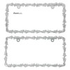 Universal Barbed Wire Design Plastic License Plate Frames, Set of