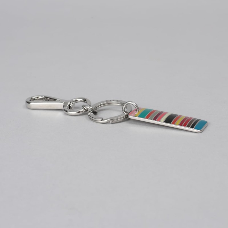 Paul Smith M1AKEYR MSTAG Men's Key Ring, Multi Stripe, 92