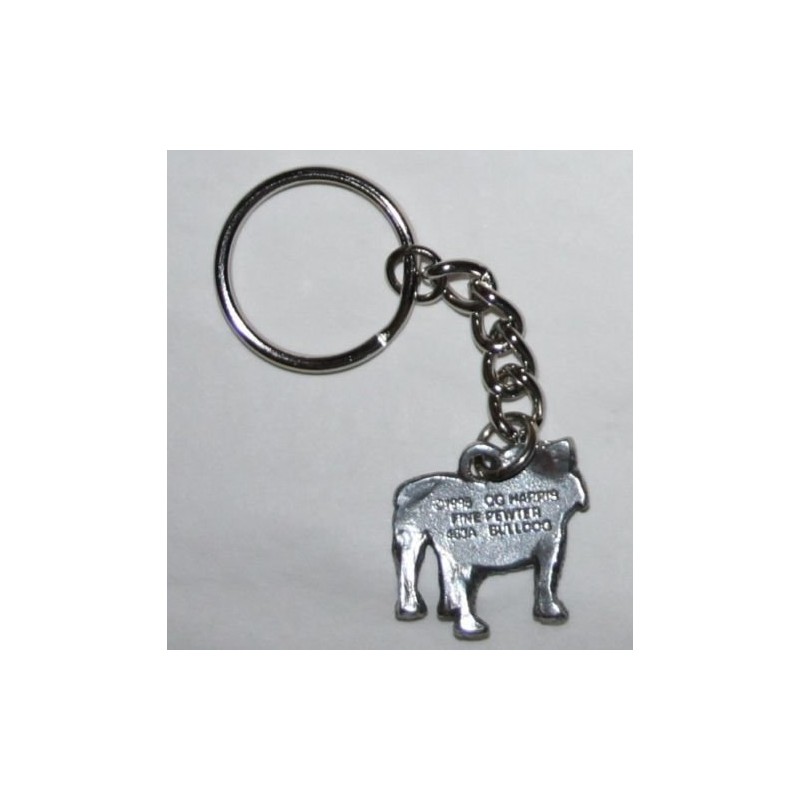 Bulldog George Harris Pewter Keychain