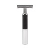 MÜHLE NEO Safety Razor, Rubber Grip Handle in black, Closed
