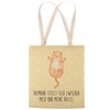 Mr. & Mrs. Panda Hugging Cat Shopping Bag, yellow