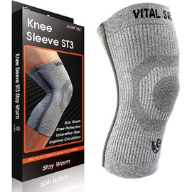 【VITAL SALVEO バイタルサルヴェオ】3D膝スリーブ ST3-STAY WARM 暖かい 膝サポーター 膝バッド S-サポート付き CJ-5210 1ピース(片膝分) (L)