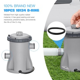 lingsee 10134 10Pcs O-Rings Replacement, Pool Pump Hose O-Ring Compatible with 1-1/4" Pool Hose Connections on Filter Pumps for in-tex, Fit for 330, 530, 1000 GPH Pumps Model 26735EH 28131EH