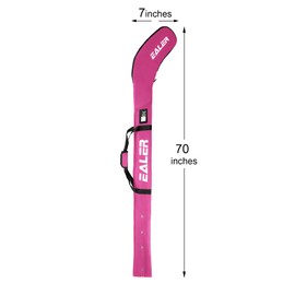 EALER HB200 Adult One Shoulder Hockey Stick Bag - Rose Red Light Waterproof Adjustable Ice Hockey Equipment for Men Senior