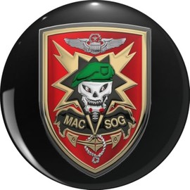 Military Assistance Command, Vietnam Studies and Observations Group - MACV-SOG Patch over Black Velvet Pin Lapel Pin Brooch Steel Pins Badge 0.75"