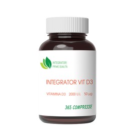 INTEGRATOR VIT D3 - Vitamina D 2000 UI da Lichene - Integratore Naturale per il Sistema Immunitario e la Salute delle Ossa e dei Denti - 365 Mini Compresse