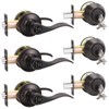 KNOBWELL 3 Pack Keyed Alike Bronze Front Door Handle and
