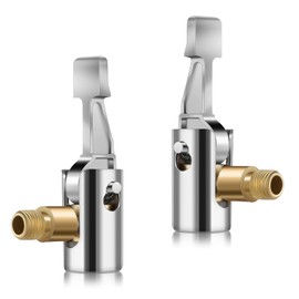 Amabro Pack of 2 Tyre Air Chuck, Inflator Hose Adapter, Tyre Chuck, Lockable Tyre Nozzle, No Air Leak, Tyre Inflation Hose End for Portable Tyre Pump, Air Compressor