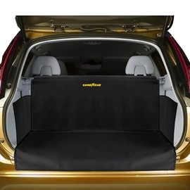 GOODYEAR Water Resistant SUV Cargo Cover – Heavy-Duty Trunk Protector for Dogs, Durable Liner with Side Walls, Pet Mat, Trunk Cover for SUV and Car, Car Accessories - Standard Size