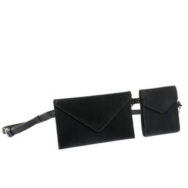 FEYNSINN Vince Small Waist Bag Real Leather - Body Bag - Festival Bag Women's Bag with Shoulder Strap - Leather Bag Women's Black Handmade, black, shoulder bag