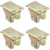 4 PCS Heavy Duty Gate Wheels Rigid Track Pullyes,Colored Steel