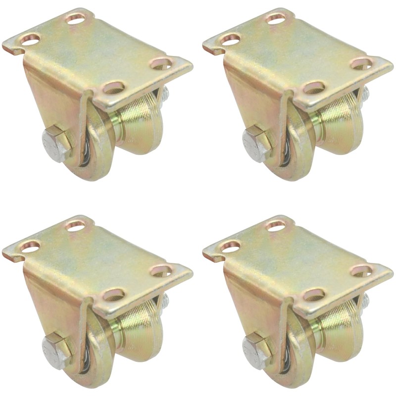 4 PCS Heavy Duty Gate Wheels Rigid Track Pullyes,Colored Steel