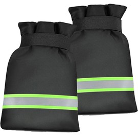 Outdoor Faucet Cover for Winter Freeze Protection, Pro 7.1" W x 9.8" H, Thickened Outside Garden Faucet Socks,Thickened AntiFrozen Waterproof Outdoor Faucet Protector, Set of 2 (Black)