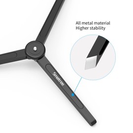 Smatree - Mini trípode de metal, trípode de mesa de computadora, apto para Gopro Hero Osmo Mobile Gimbal Handle Stabilizer Smooth 4 Crane Plus Crane 2 Vimble 2 Ronin S, etc. Negro