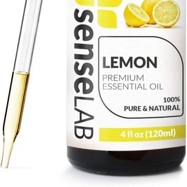 SenseLAB lemon essential oil -100% pure extract lemon oil - therapeutic grade lemon essential oil - moisturizing lemon oil - mood boosting o Healthcare Fitness Solution Therapy Wellness Aromatherapy Treatment Healthy Health Healthcare Fitness