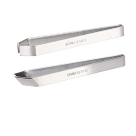 Fish Bone Tweezers Pin Japanese Global Set, 2 pcs,Stainless Steel, Pliers Curved Non-slip Grip Remover Slant Tongs Bones Tweezer Kitchen Tool Flat Cooking Fishbone Home Restaurant Puller Pick-Up Craft