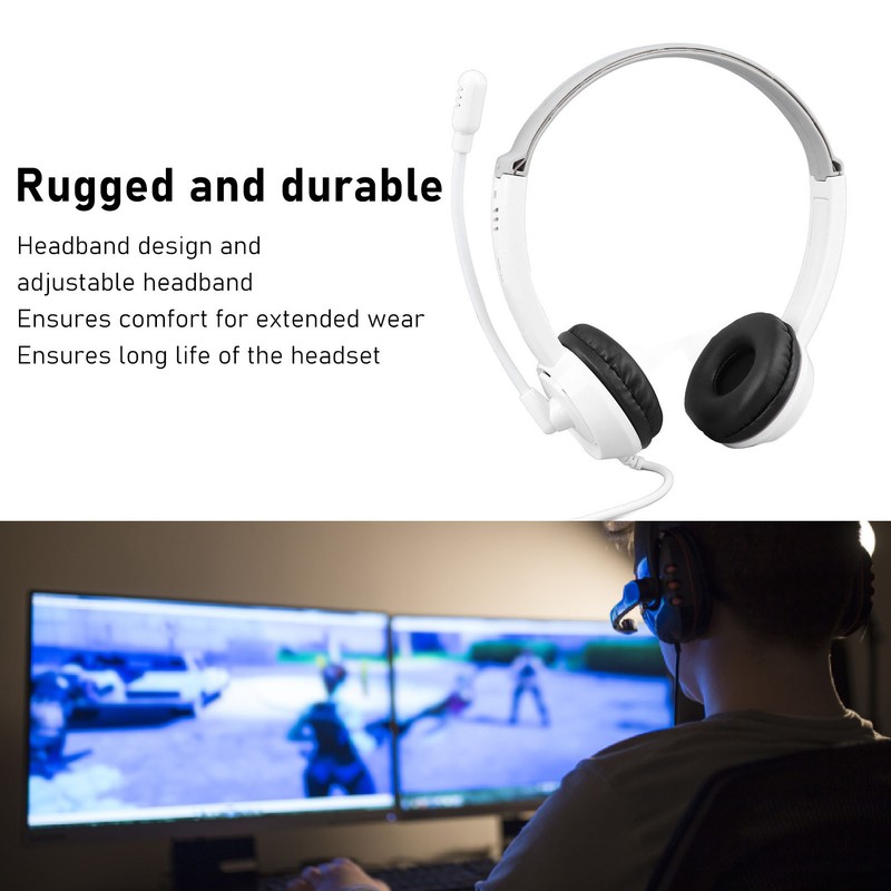 3.5mm Gaming Headset Noise Reduction Clear Adjustable Headband Computer Gaming