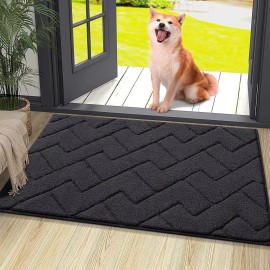 Unbranded OLANLY Indoor Door Mat, 36x24, Dirt Resistant and Absorbent, Sturdy Non-Slip Rub