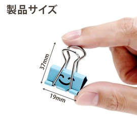 LINKSORA ダブルクリップ 書類整理 オフィス オフィス かわいい カラフル 事務用品 19mm ランダムカラー（赤黄青緑） 40個入り