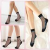Neyauo 5 Pairs Sheer Black Socks Mesh Transparent Socks for