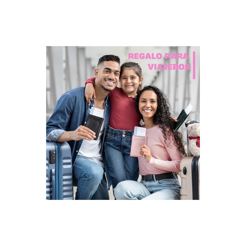 Porta Pasaporte y Visa Mexicano Funda Pasaporte con 10 Compartimientos
