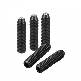 sourcing map Ball Point Set Screws, 10pcs M3 x 12mm High Carbon Steel Metric Spring Hex Socket Grub Screw