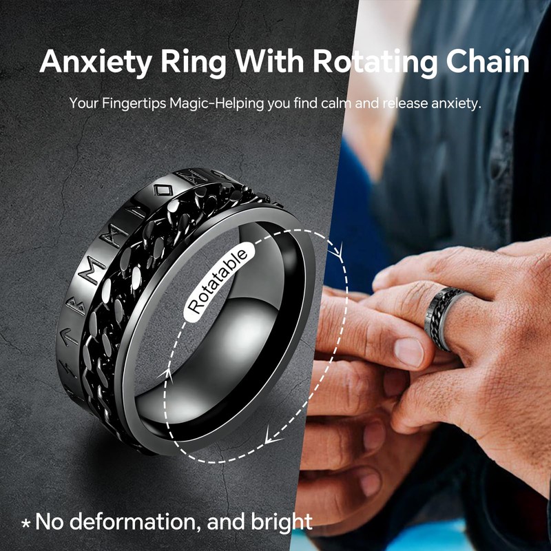 MERTTURM Men's Stainless Steel Ring