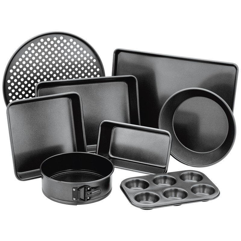 Stellar Non-Stick Crispy Crust Pizza Tin, 35cm, Dishwasher Safe, Carbon