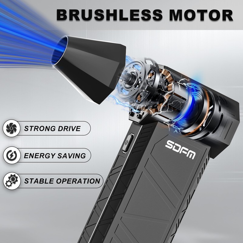 SDFM Electric Air Duster - 130000RPM Compressed Air Duster，3 Gear