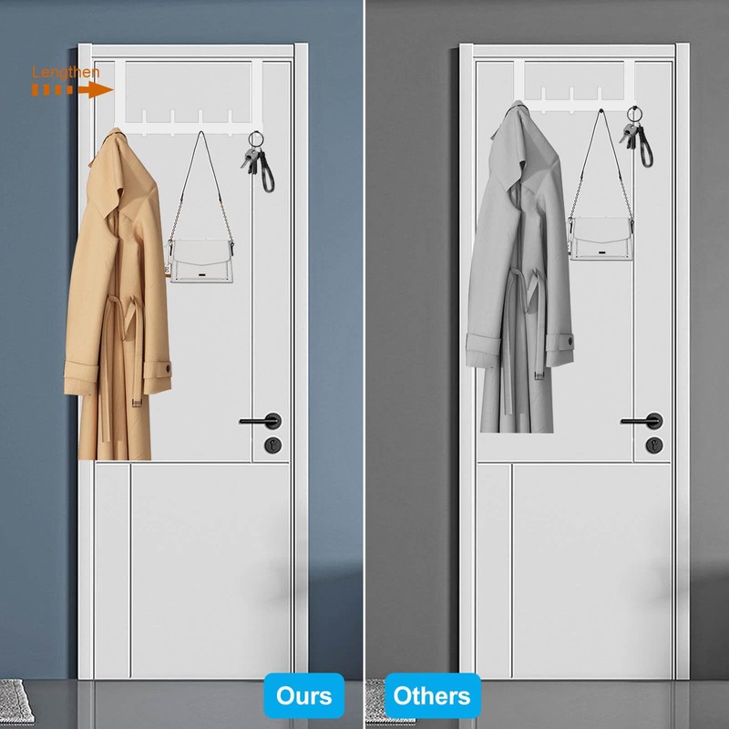 Peasulin Over The Door Hooks, Sturdy Door Hanger, Large Over