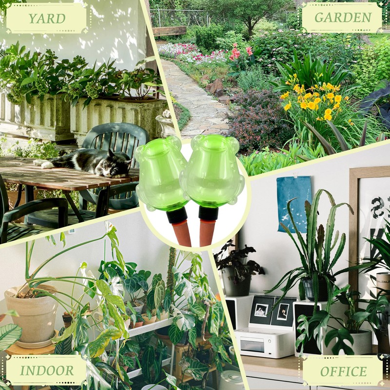 KIROYAL 2 Pack Self Watering Spikes, Indoor Plant Watering Globes,
