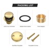 All Metal Tip-Toe Bathtub Drain Kit with Two-Hole Overflow Faceplate