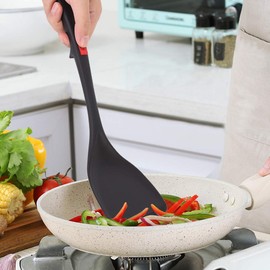 Silicone Spatula Turner,Fish Spatula,Heat Resistant Spatulas Nonstick Silicone Egg Spatula Slip Resistant Soft Rubber Handle for Egg Pancake Fish Burger