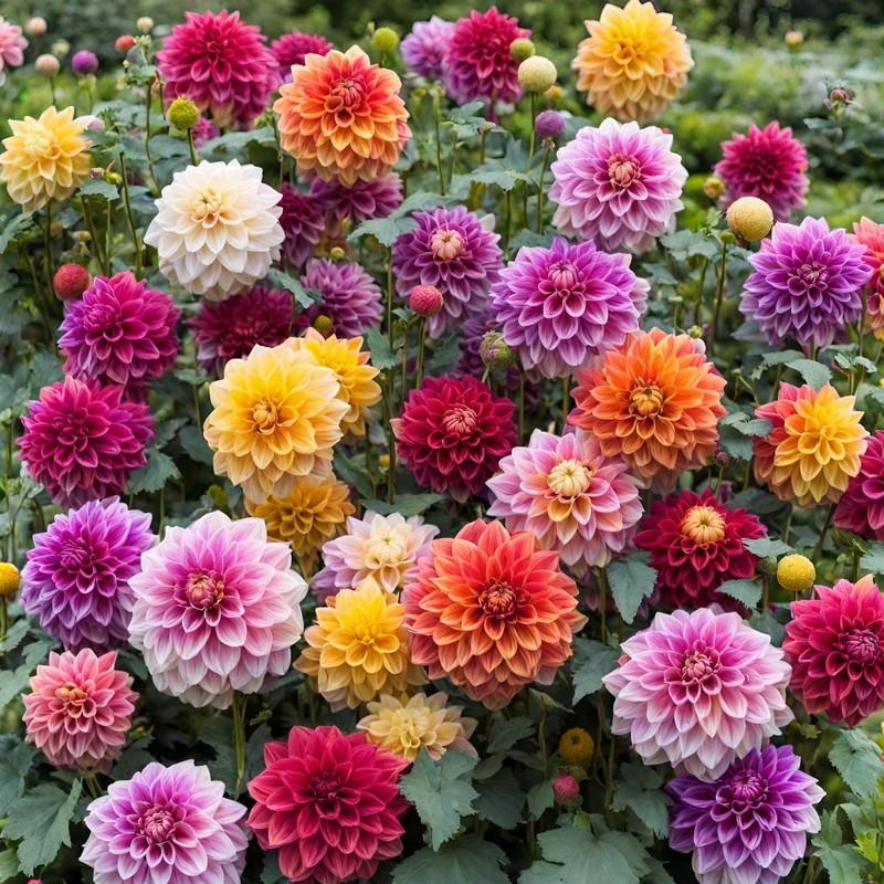 100+ Dahlia Seeds: Colorful Mix for Stunning Annual Blooms (Pink,