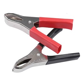 HUIQIAODS Car Crocodile Clip 30A Spring Loaded Auto Vehicle Battery Cable Insulated Alligator Clamp Clips 2PCS