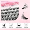 570 Pieces Cluster Lashes Kit, 30-40-50-60-80-100D DIY Lash Clusters, Fluffy