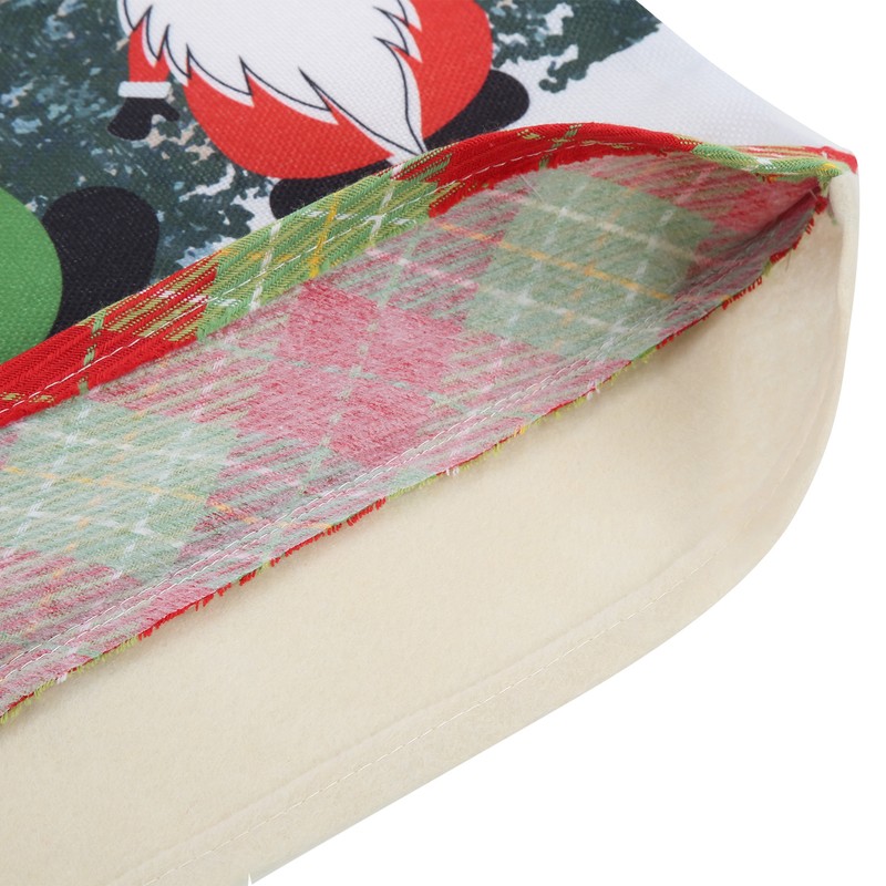 4pcs Chair Covers Soft Elastic Stretch Santa Claus Pattern Dining