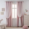 MYSKY HOME Pink Curtains for Bedroom 90 Inch Long Curtains