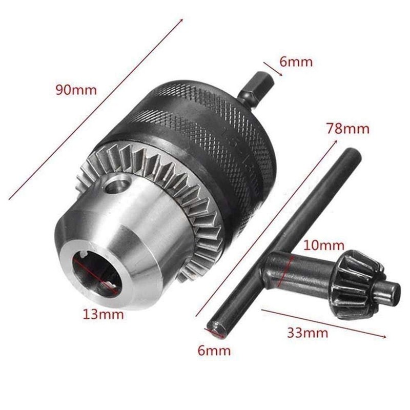 Gasea 1.5-13mm 1/4 Inch Hex Shank Quick Change Drill Chuck
