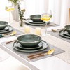 AmorArc Ceramic Dinnerware Sets,Handmade Reactive Glaze Plates and Bowls Set,Highly