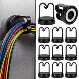 Shimeyao 10 Pcs Magnetic Fasteners, 3/4" Magnetic Cable Holder Magnet Zip Tie Mount Magnetics Zip Ties Mount Base Holder for Home Office Marine Electrical Wiring